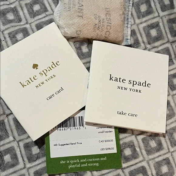 Kate Spade Cameron Street Hayden Pink Satchel /light pink black stripe - Picture 7 of 7